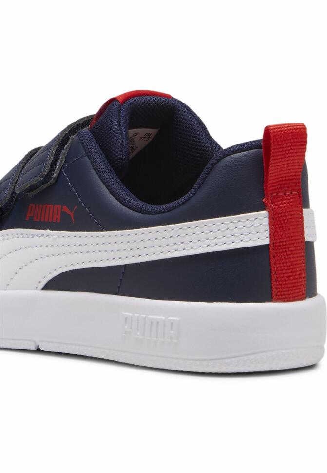 Dziecięce sneakersy Courtflex V3 PUMA Navy White Red Blue