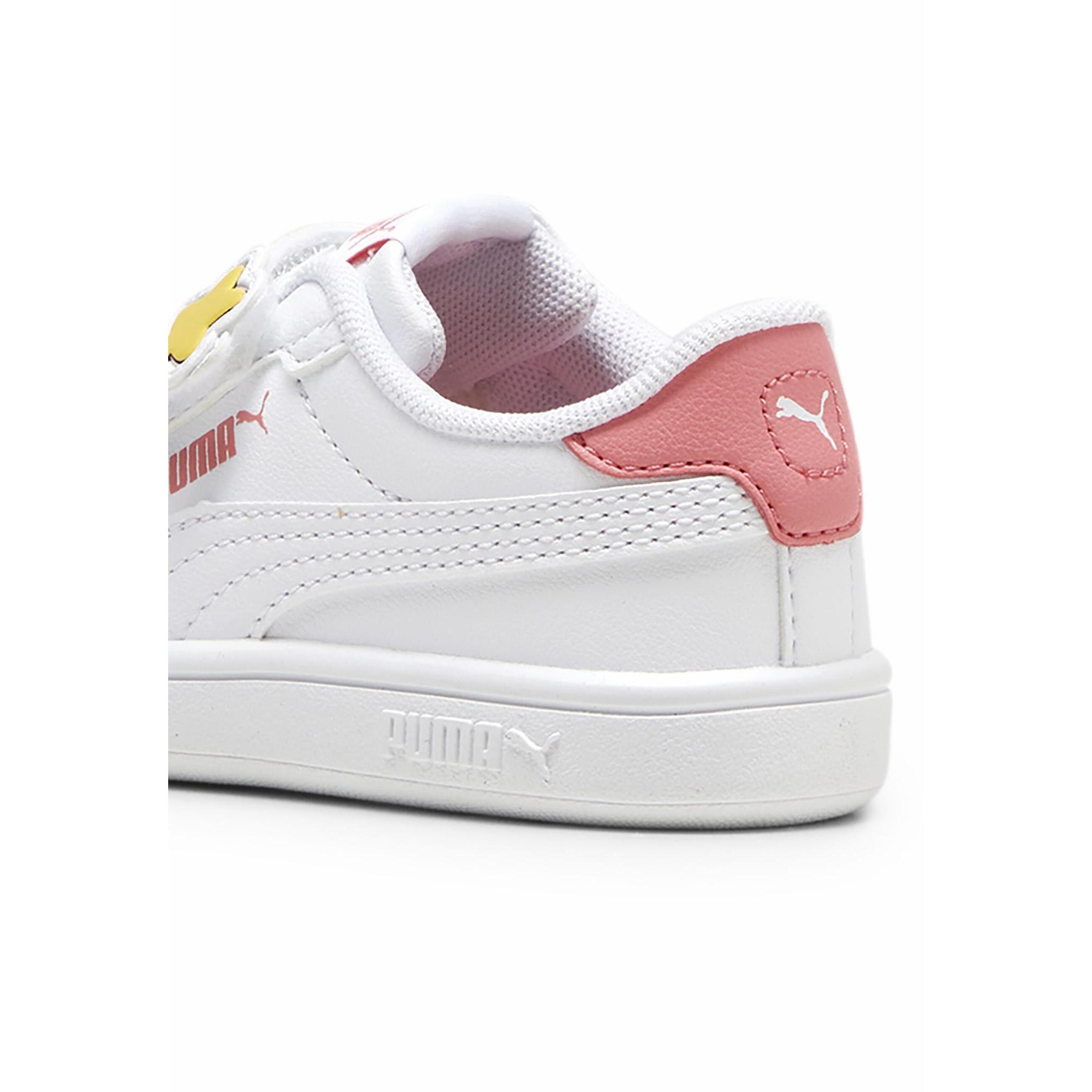Sneakersy dla małych dzieci Smash 3.0 Badges PUMA White Passionfruit Pink