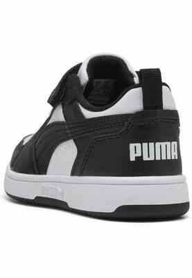 Puma rebound v6 lo sneakers voor kinderen puma white black
