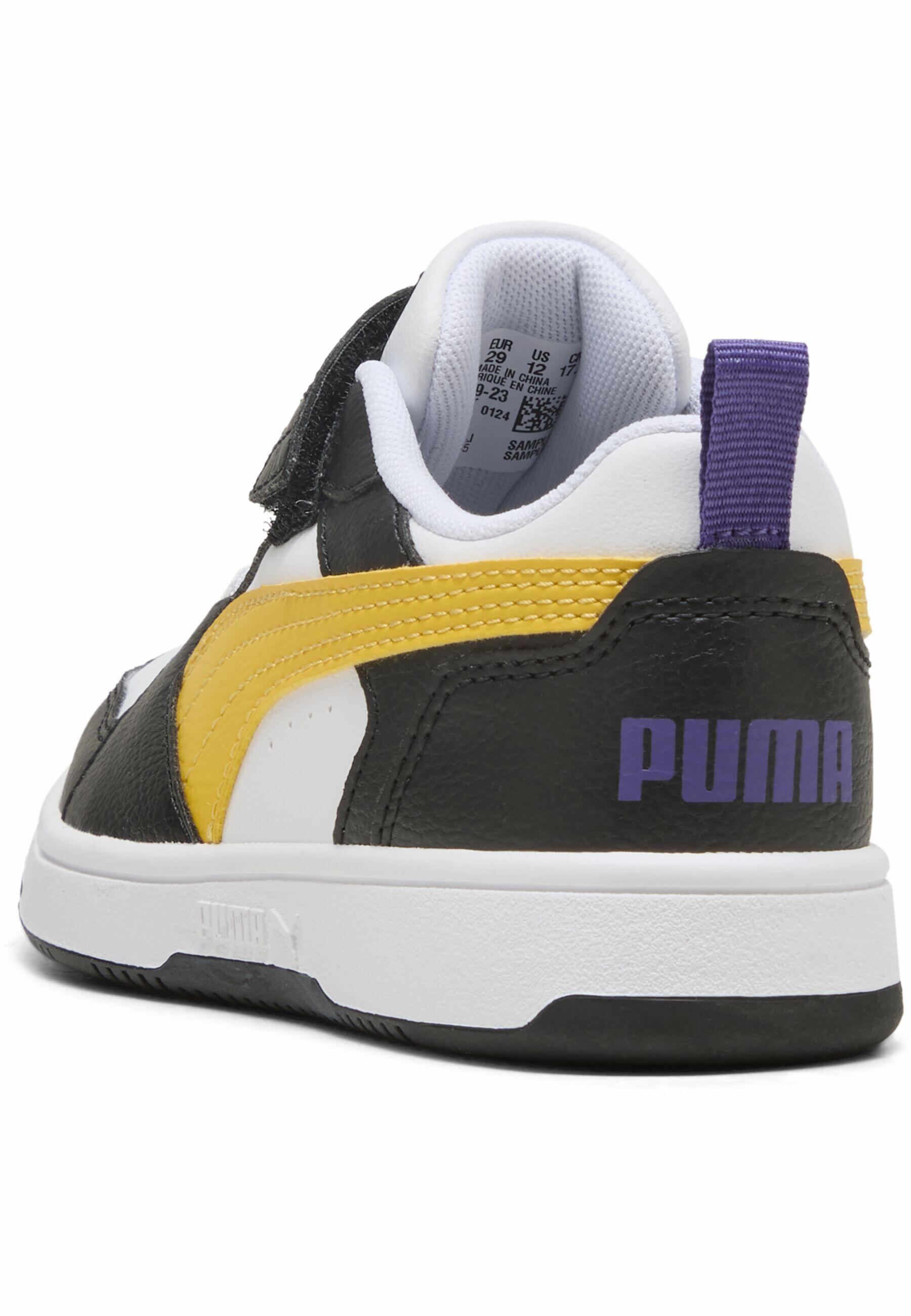 PUMA PUMA Rebound V6 Lo sneakers voor kinderen PUMA Black Yellow Sizzle White