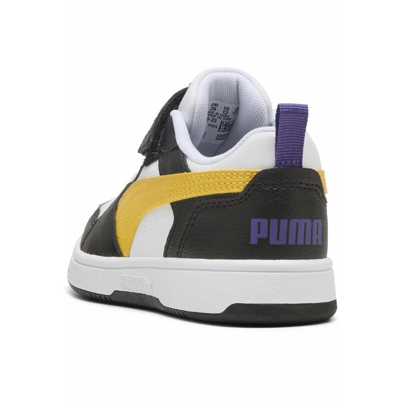Dziecięce sneakersy PUMA Rebound V6 Lo PUMA Black Yellow Sizzle White