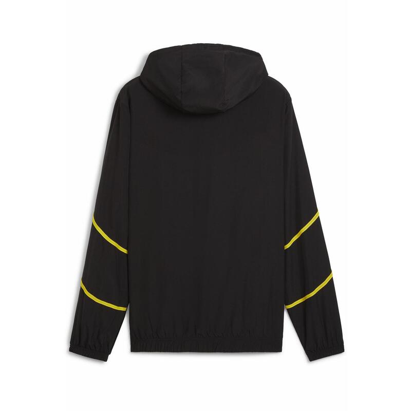 Borussia Dortmund geweven prematch-jack voor heren PUMA Black Faster Yellow