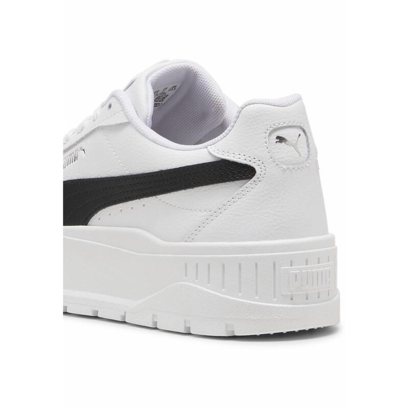 Damskie skórzane sneakersy Karmen II PUMA White Black Silver Metallic