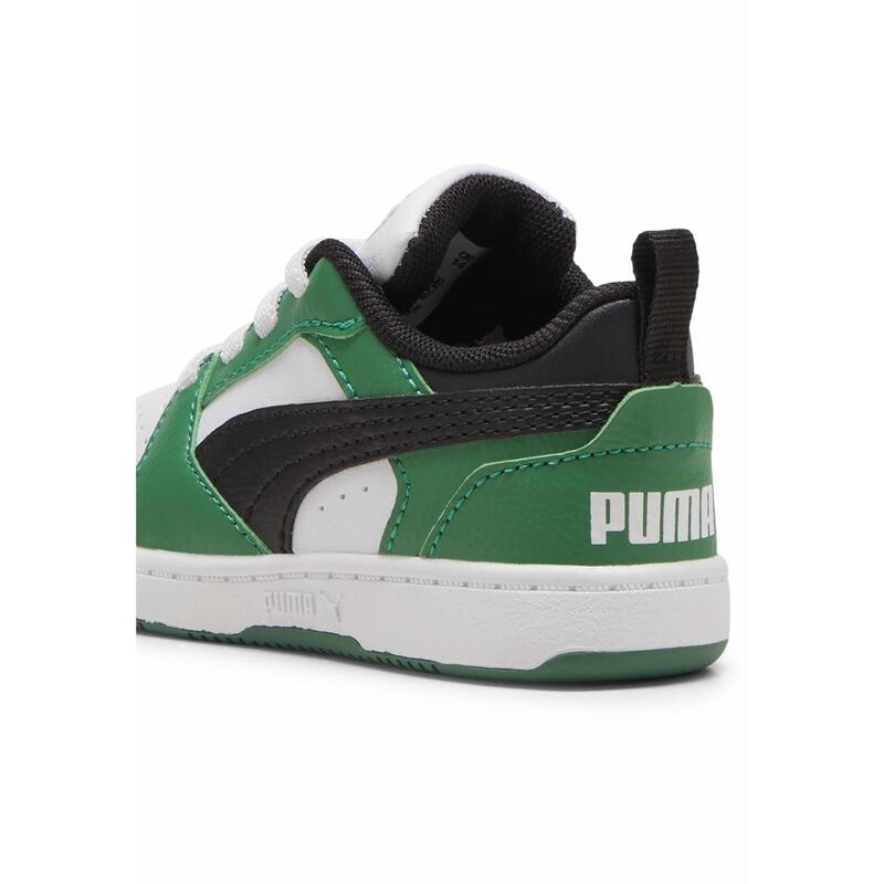 Tenisky Rebound V6 Lo pro malé děti PUMA White Black Archive Green