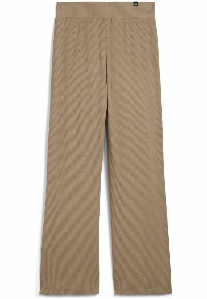 Damskie spodnie ESS ELEVATED z prostymi nogawkami PUMA Oak Branch Beige