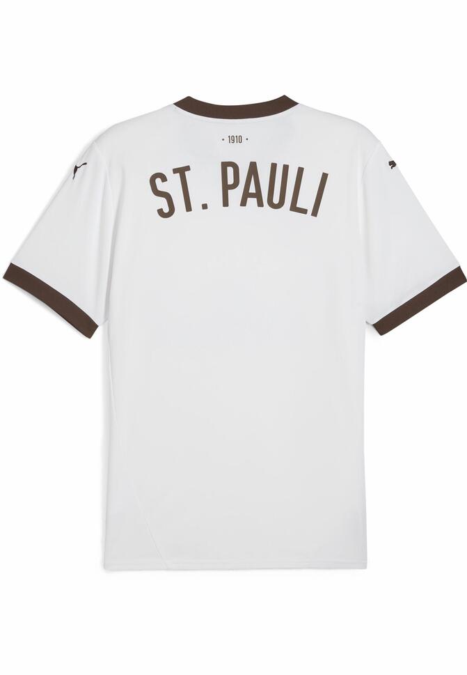 Męska koszulka wyjazdowa FC St. Pauli 24/25 PUMA White Espresso Brown