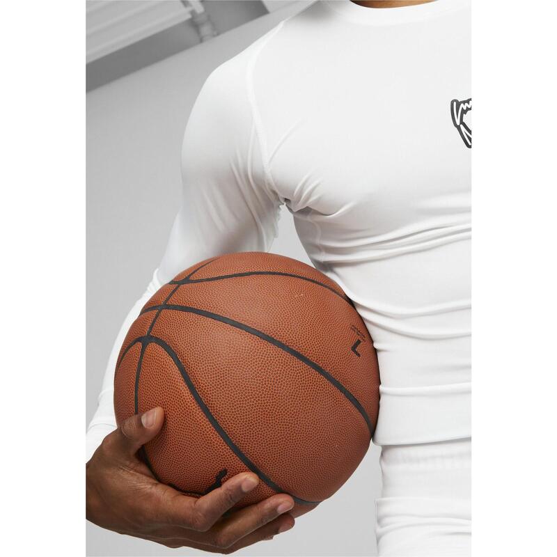 T-shirt de basketball à manches longues Hoops Team Homme PUMA White