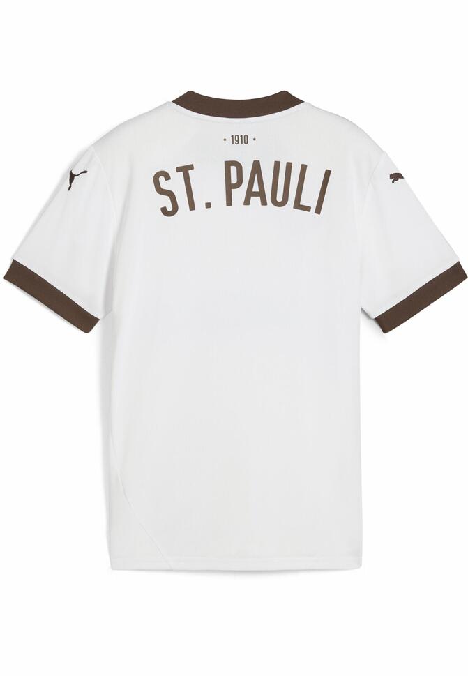 Młodzieżowa koszulka wyjazdowa FC St. Pauli 24/25 PUMA White Espresso Brown