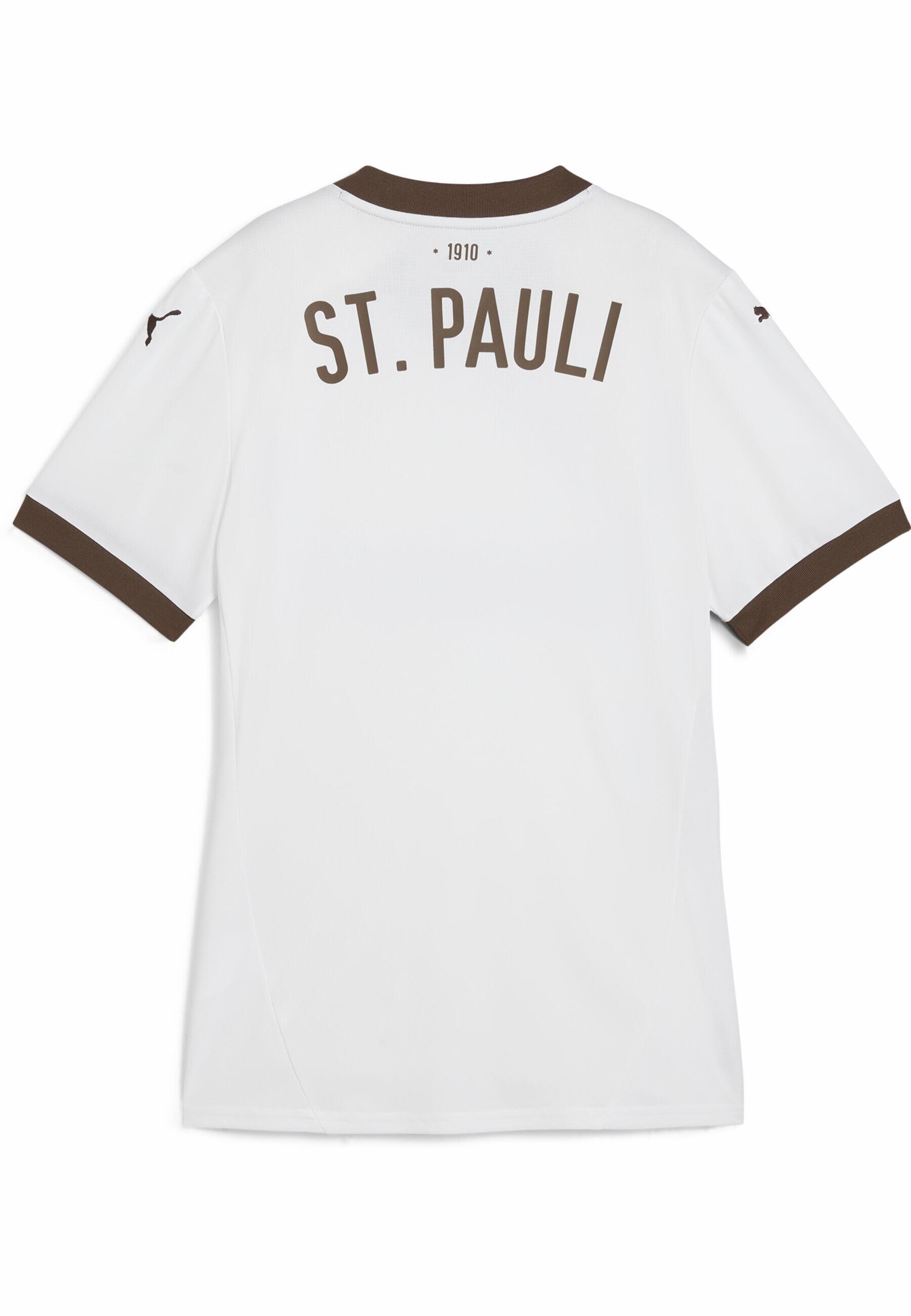 Maglia gara Away FC St. Pauli 24/25 da donna PUMA White Espresso Brown 4/7