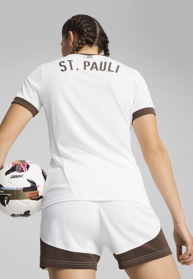 Damska koszulka wyjazdowa FC St. Pauli 24/25 PUMA White Espresso Brown