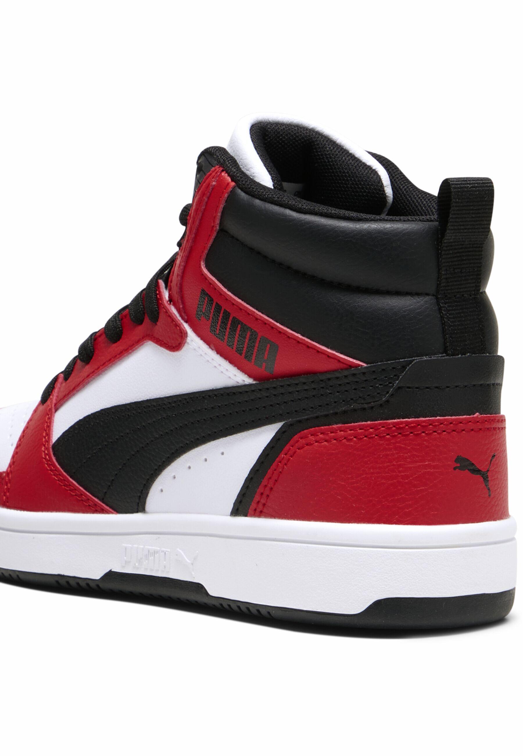 PUMA Rebound V6 Mid sneakers voor jongeren PUMA White Black For All Time Red