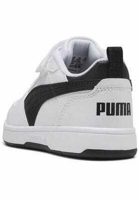 Puma rebound v6 lo sneakers voor kinderen puma white black transparent