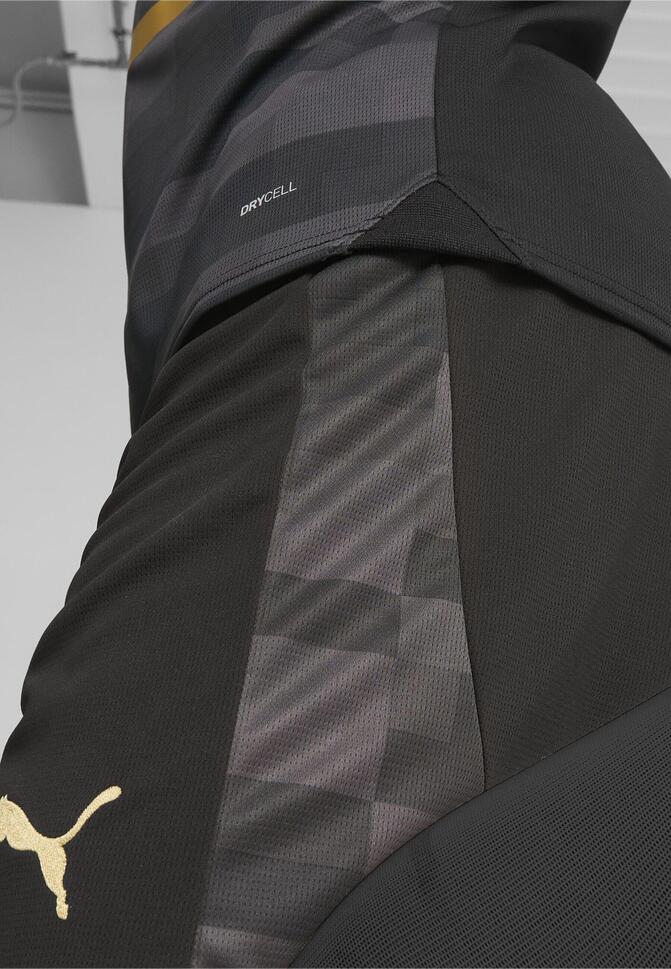 Szorty piłkarskie Stade Rennais F.C. PUMA Black Matte Gold Beige
