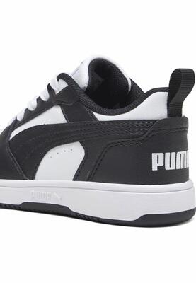 Rebound v6 lo sneakers voor kinderen puma white black transparent
