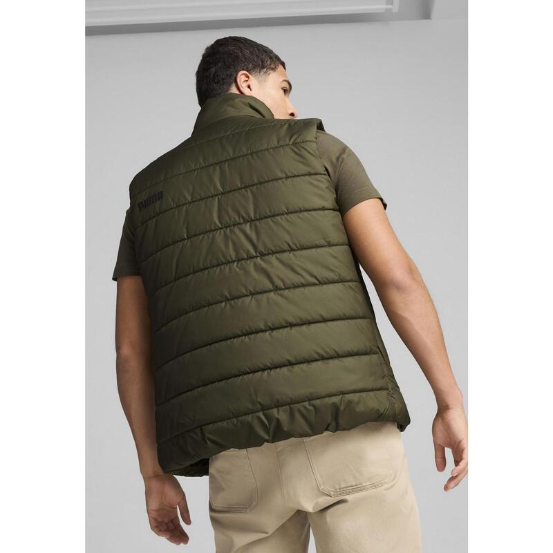 Vestă căptușită Essentials Bărbați PUMA Dark Olive Green