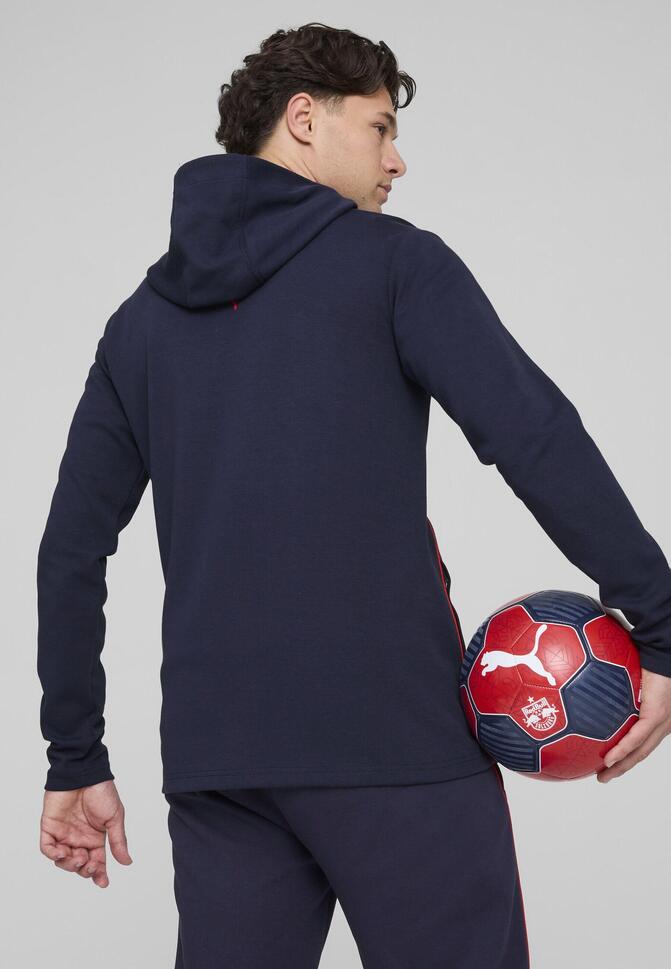 Męska kurtka z kapturem Casuals FC Red Bull Salzburg PUMA Navy Red Blue
