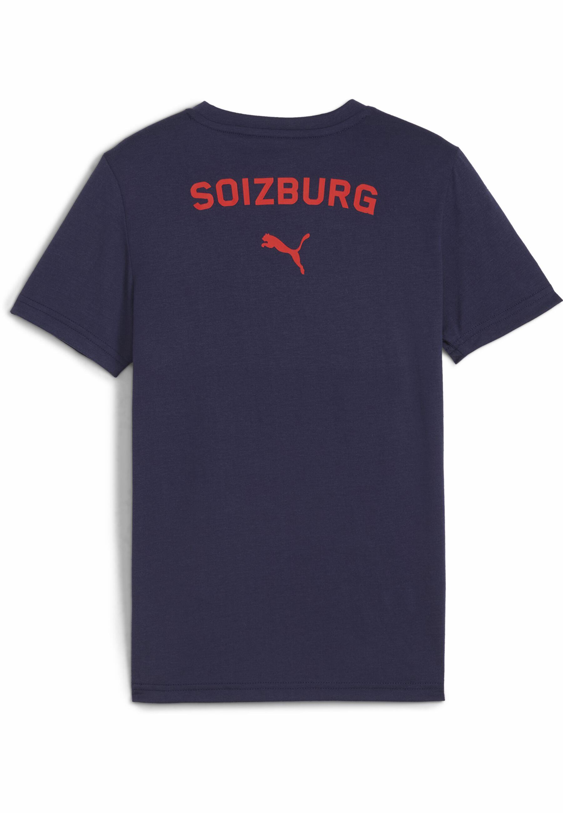 T-shirt FC Red Bull Salzburg Casuals per ragazzi PUMA Navy Red Blue 3/4