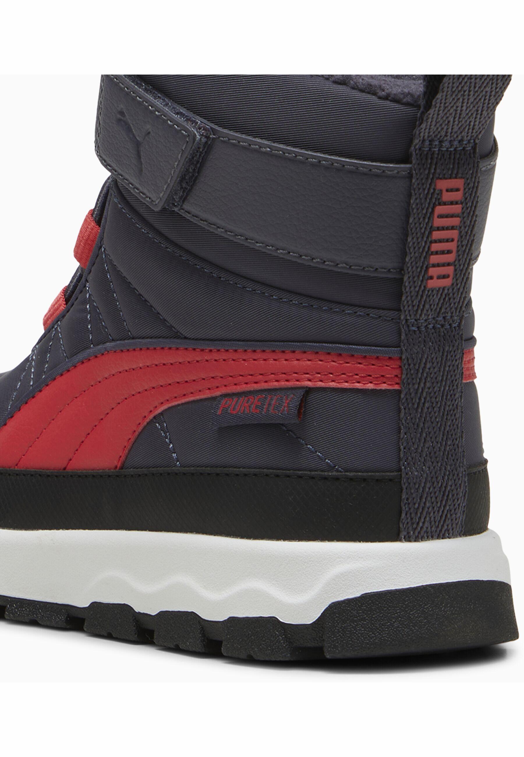 PUMA Evolve Puretex Stiefel Jugendliche PUMA Galactic Gray Tart Cherry Black Red 2/10
