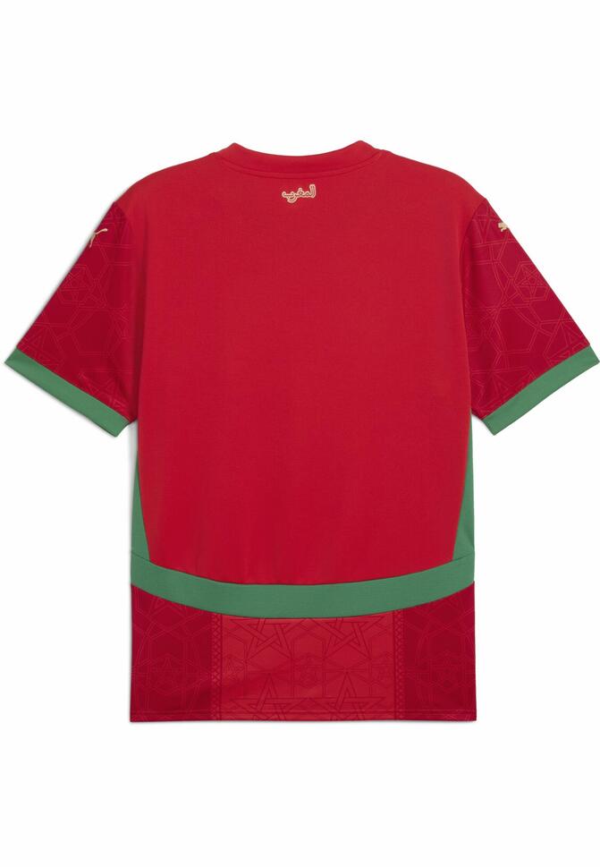 Męska koszulka domowa Maroko 2025 PUMA Red Archive Green