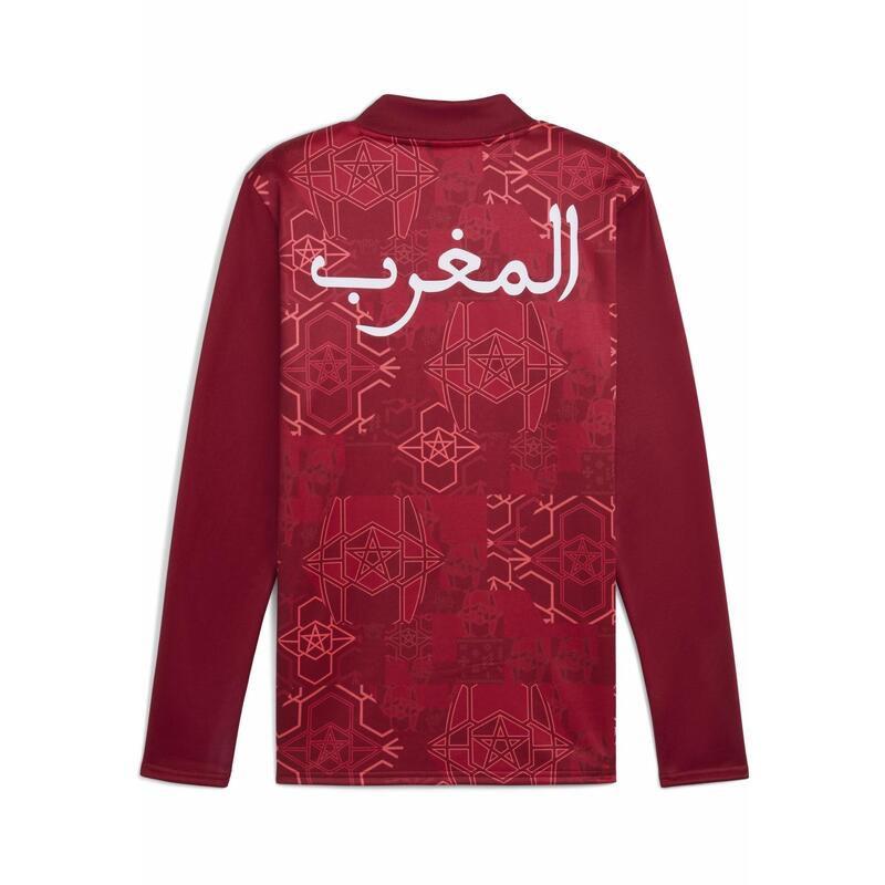 Morocco Pre–match Long Sleeves Top Men PUMA Intense Red Archive Green