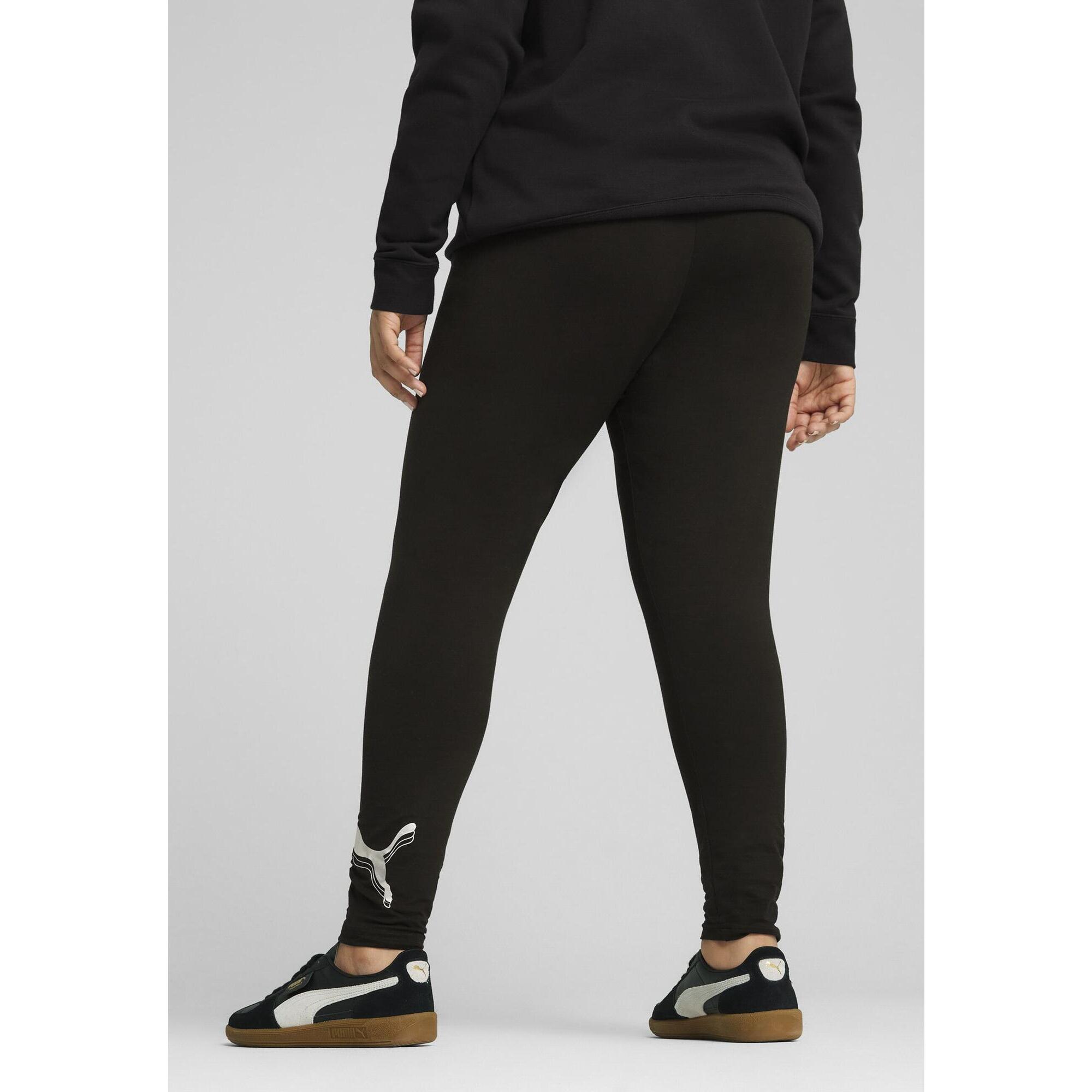 Damskie legginsy ESS METALLIC PUMA Black Metallic Silver