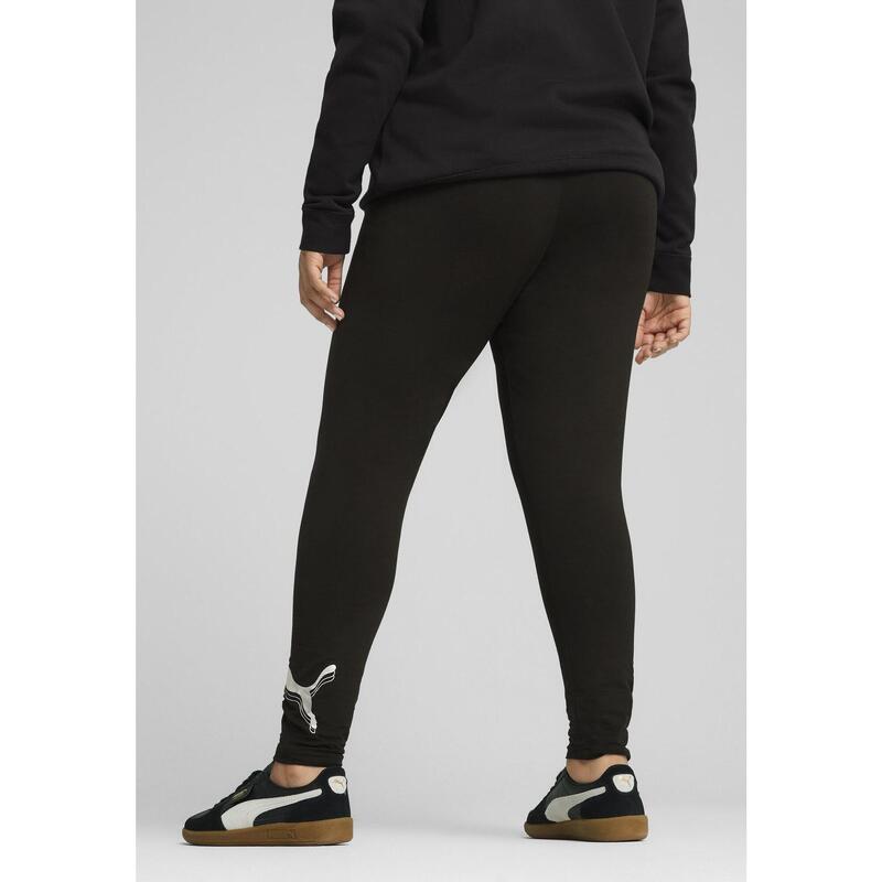 Damskie legginsy ESS METALLIC PUMA Black Metallic Silver