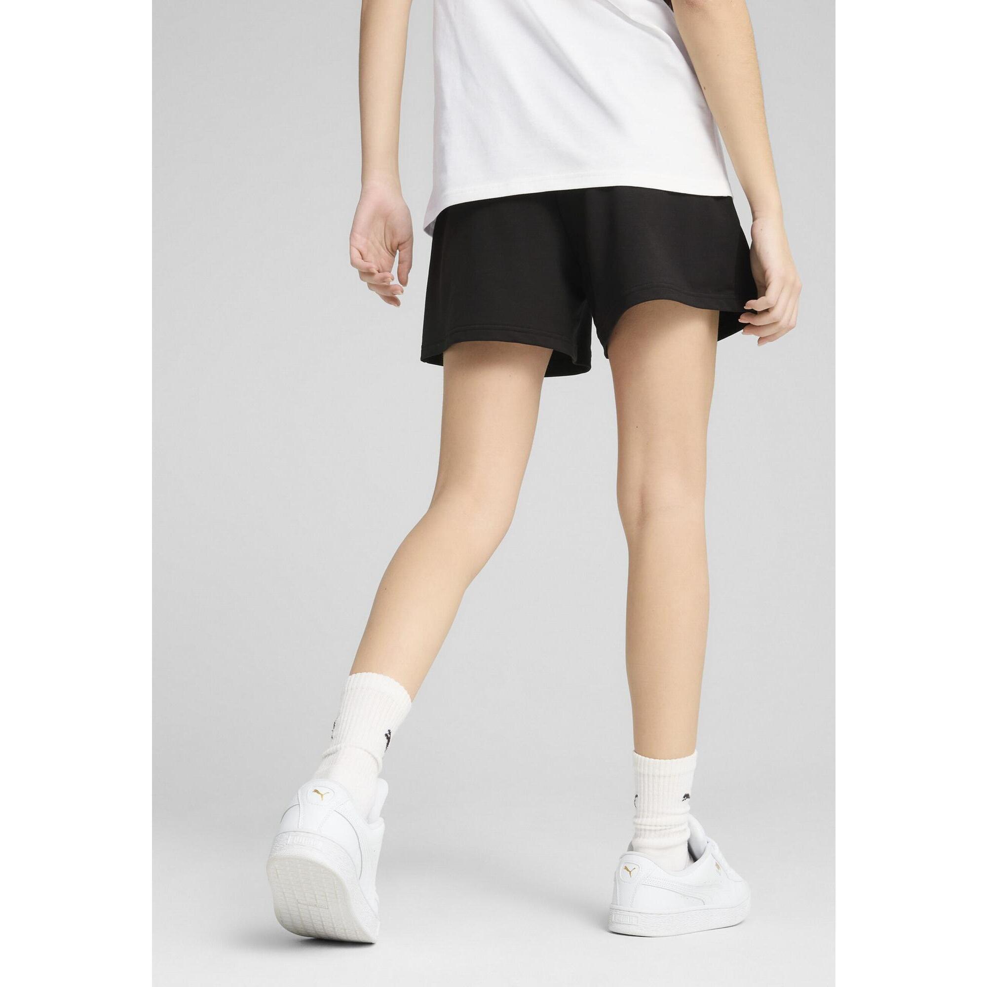 Damskie lekkie szorty z wysokim stanem i małym logo No.1 ESS 4"  PUMA Black