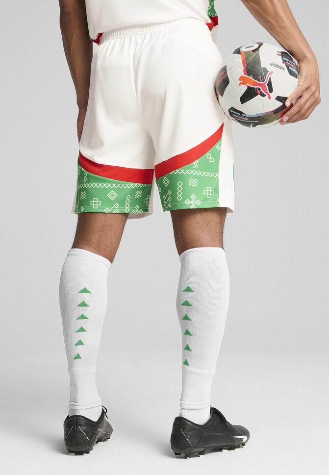 Męskie szorty Maroko 2025 PUMA White Fast Green Red