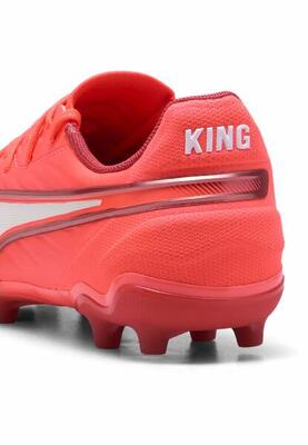 King match fg/ag voetbalschoenen voor jongeren puma glowing red white fire