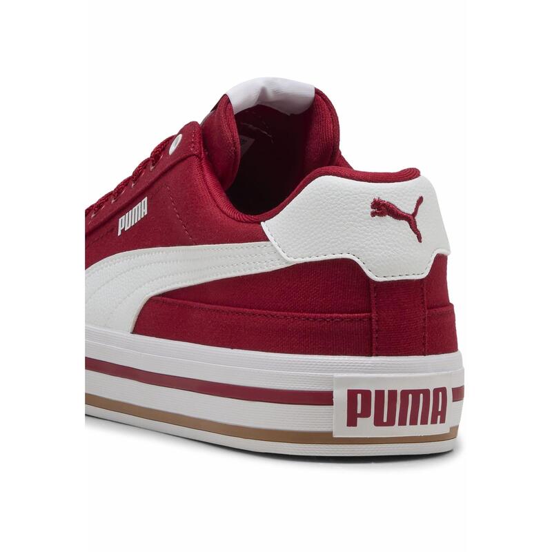 Sneakers Court Classic Vulcanised Formstrip Unisexe PUMA Dark Crimson White Red