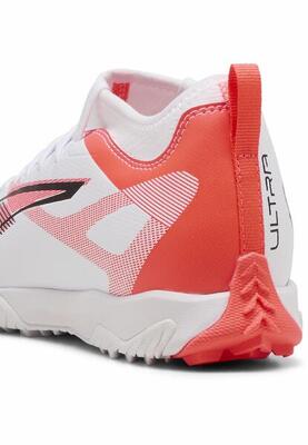 Botas de fútbol ULTRA 5 MATCH TT Mid Niños PUMA White Black Glowing Red