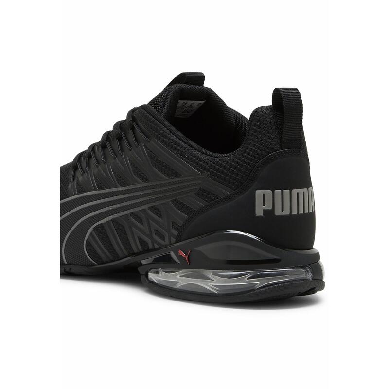Voltaic Evo Running Shoe PUMA Black Stormy Slate For All Time Red Gray