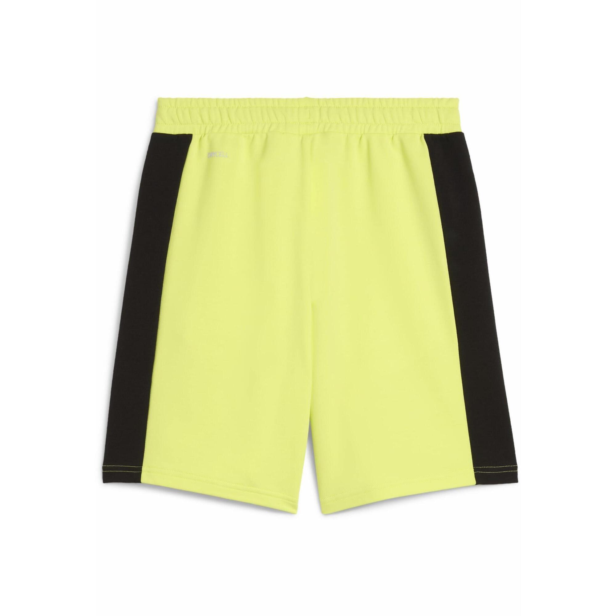 Młodzieżowe szorty dresowe Active Sports z grafiką PUMA Lemon Sherbert Yellow