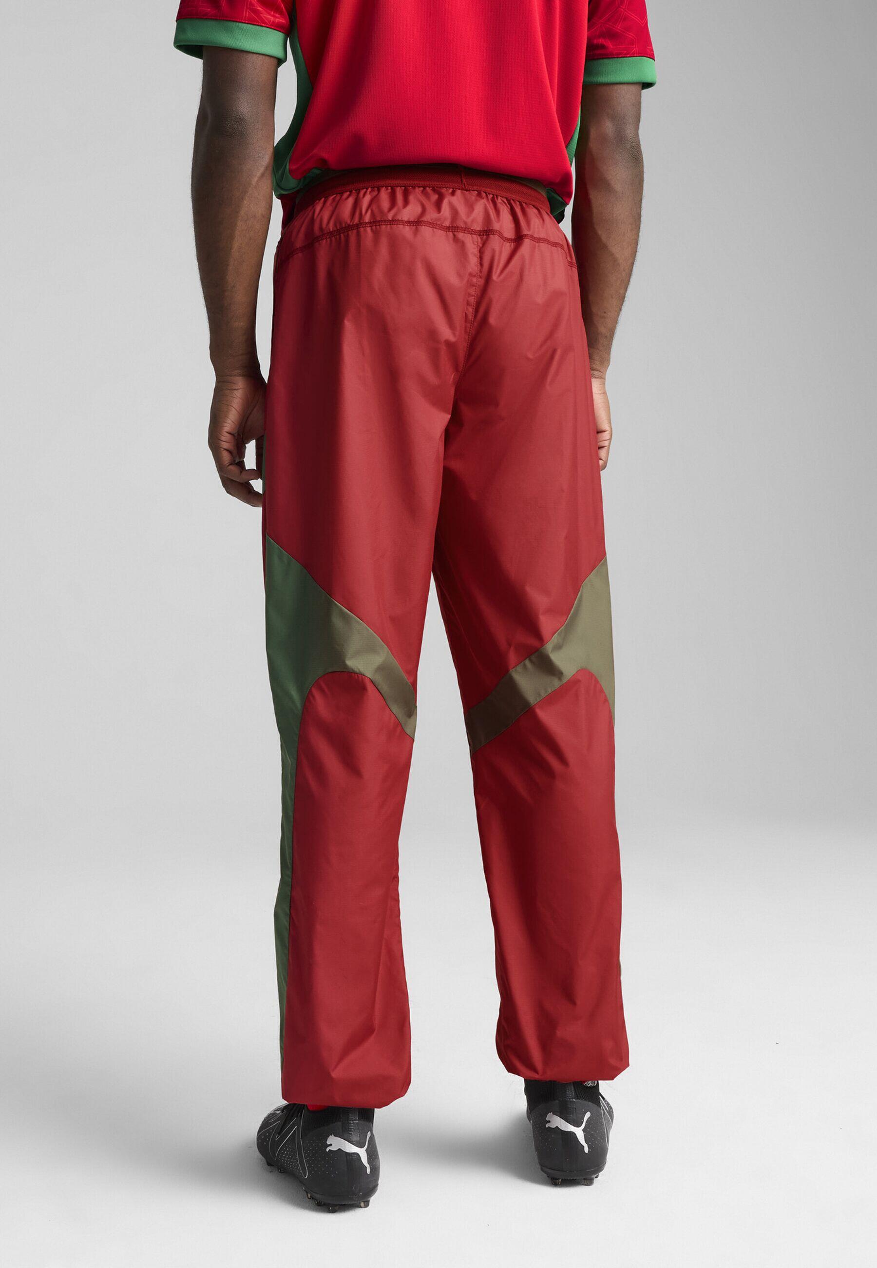 PUMA Pantalones prepartido tejidos Marruecos Hombre PUMA Intense Red Archive Green