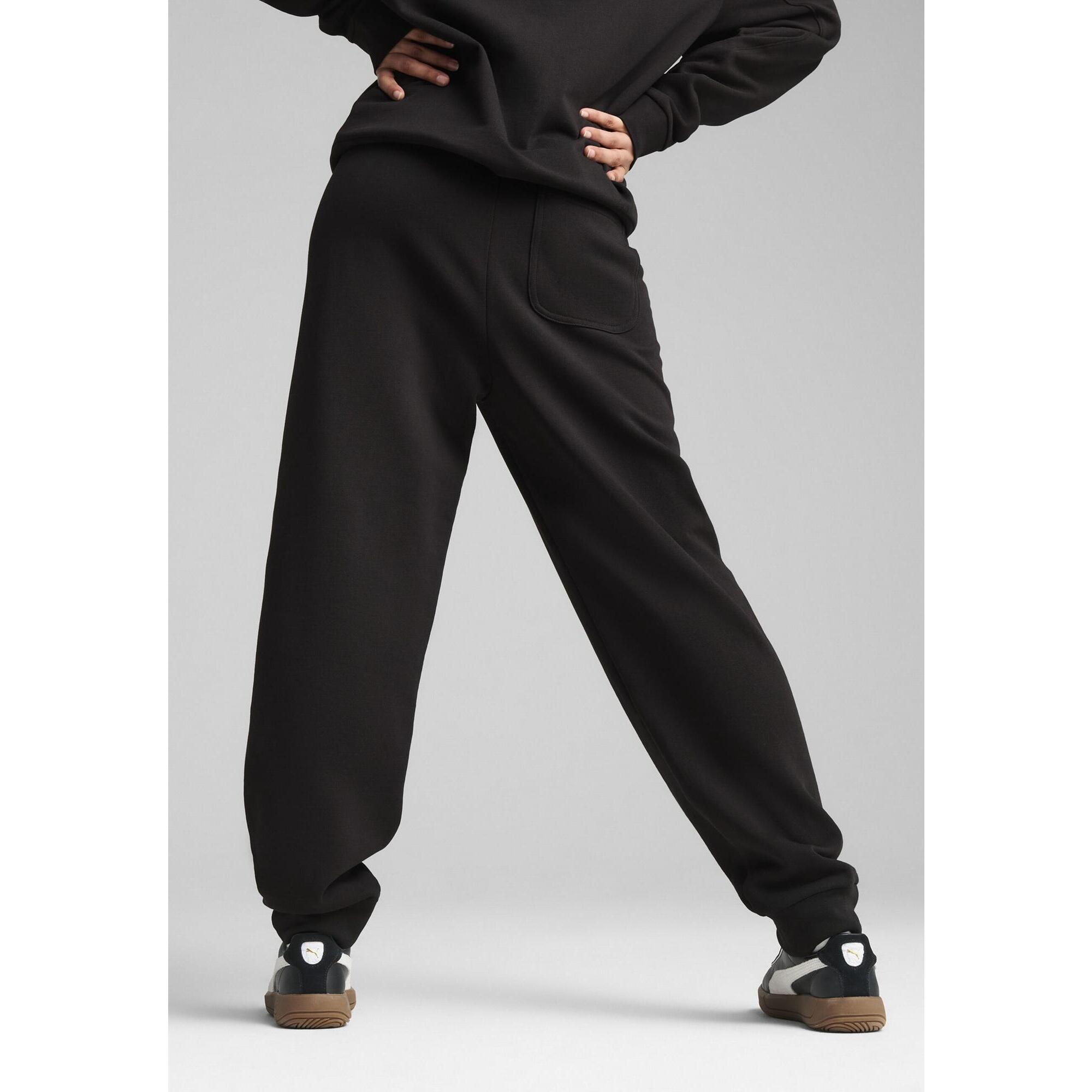 Damskie wygodne spodnie dresowe z wysokim stanem HER PUMA Black