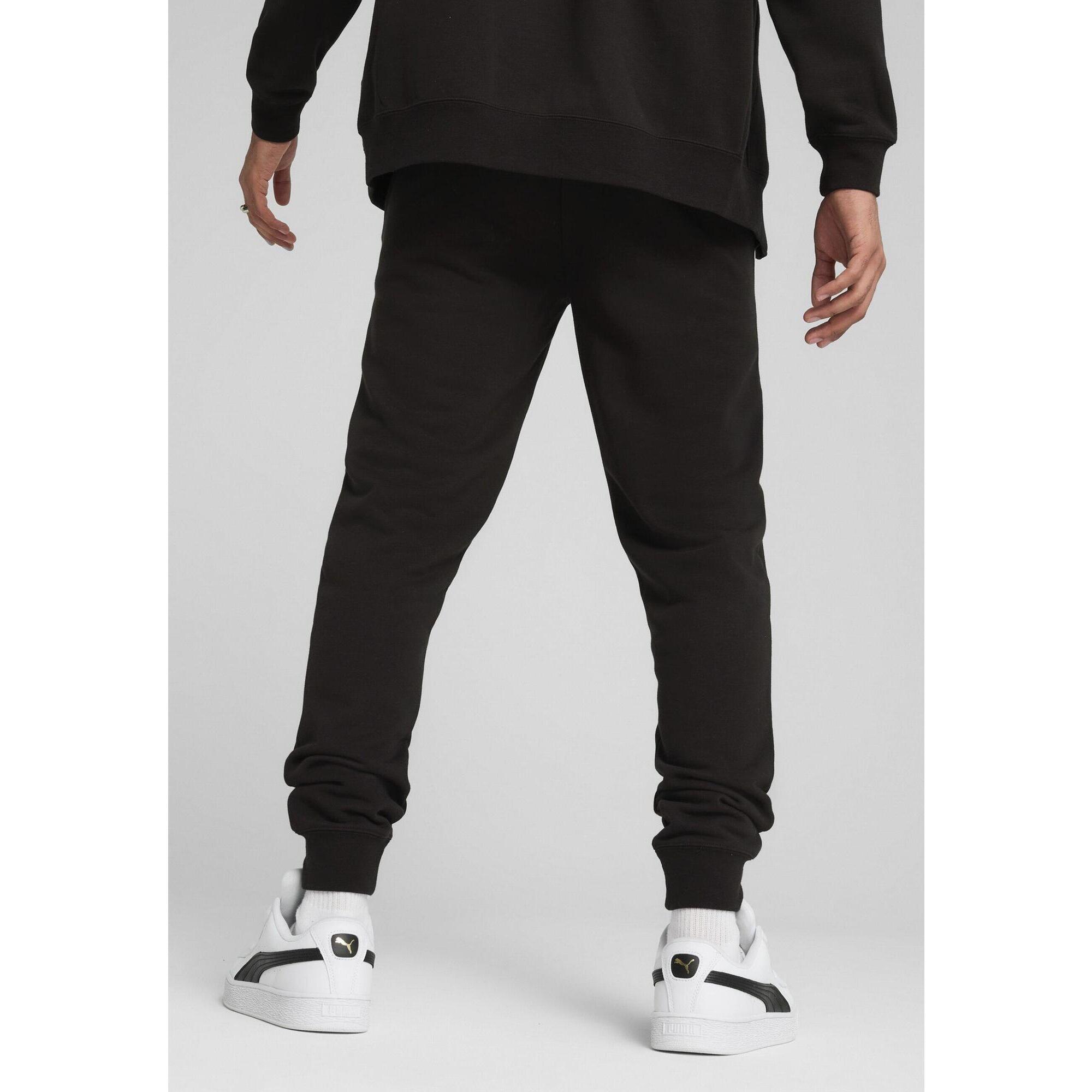 Męskie spodnie dresowe o wąskim kroju Essentials z logo No. 1 PUMA Black