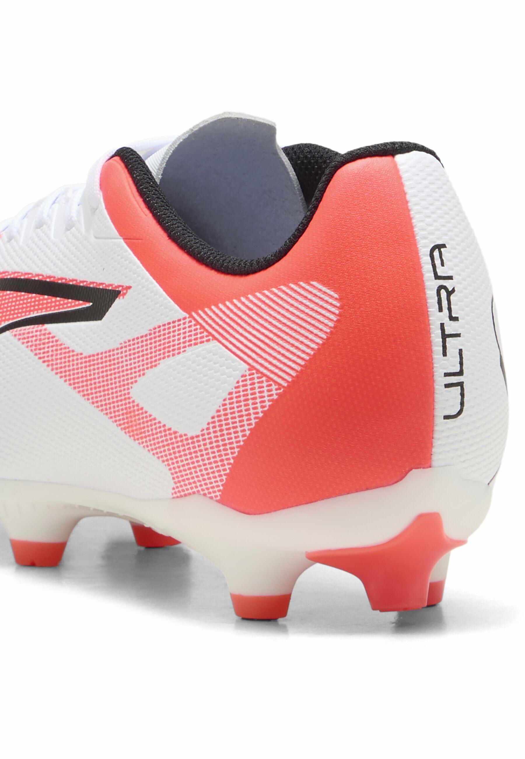 PUMA ULTRA 5 PLAY FG/AG voetbalschoenen PUMA White Black Glowing Red