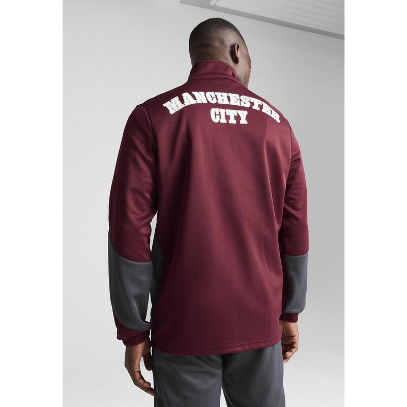 Veste Manchester City ftblNRGY+ Homme PUMA Dark Rosette Stormy Slate Red Gray