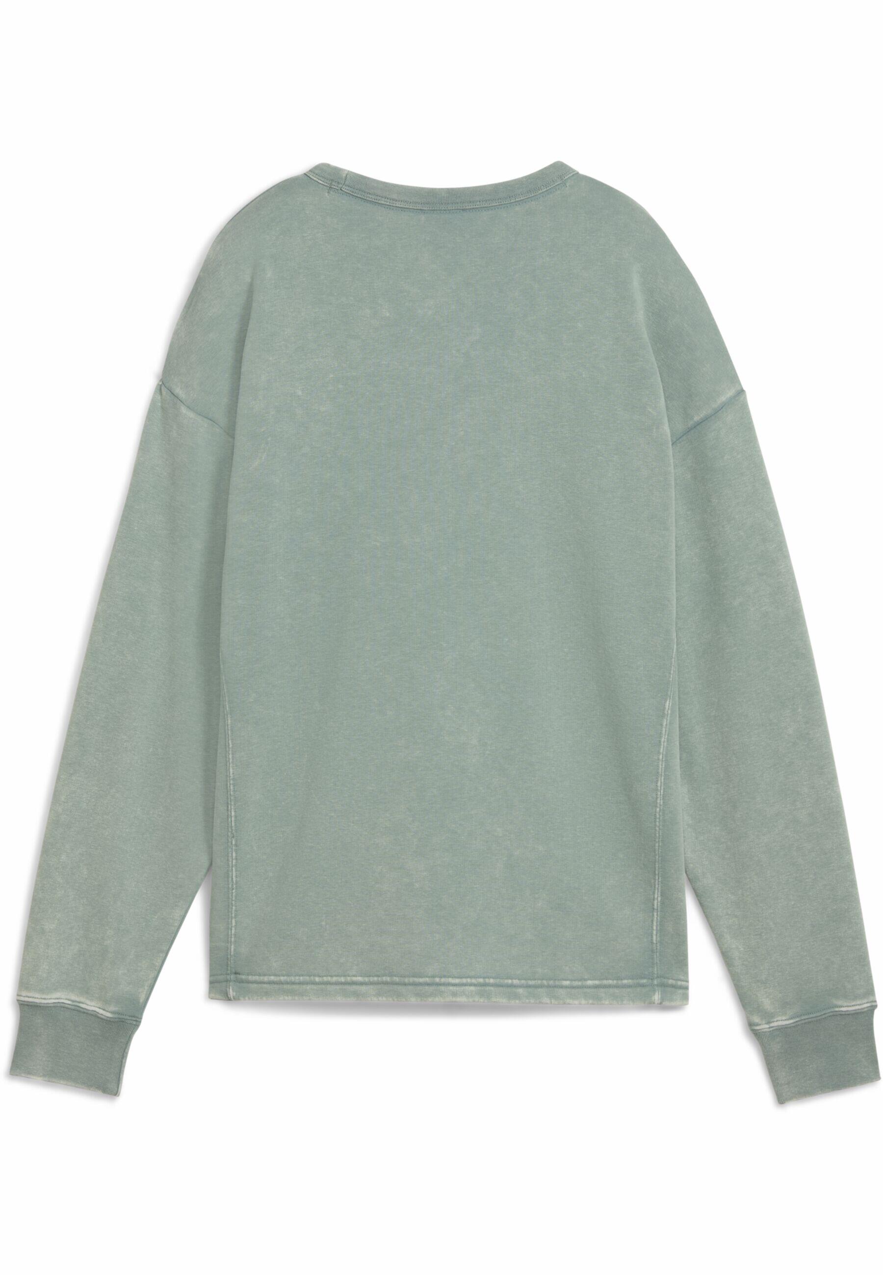 PUMA CLASS Bequemer Crewneck mit Waschung Damen PUMA Green Moon 4/7