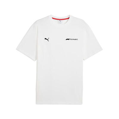 F1® ess+ relaxed t-shirt met print voor heren puma white