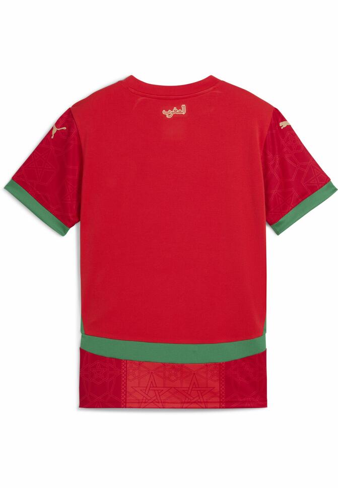Młodzieżowa koszulka domowa Maroko 2025 PUMA Red Archive Green