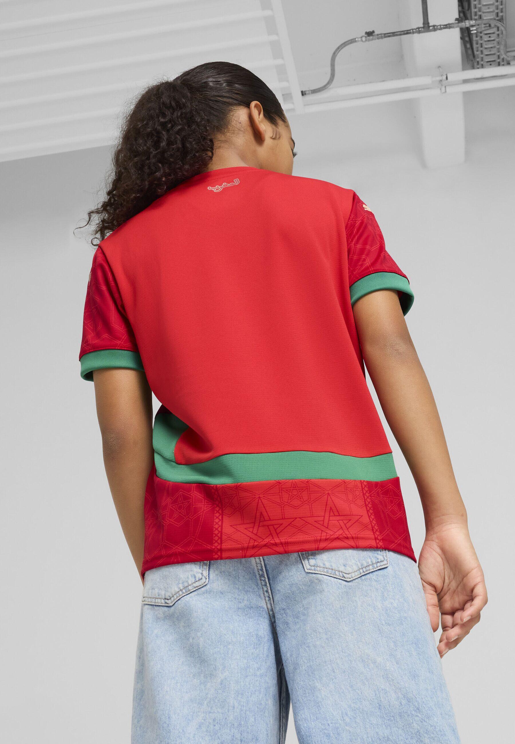 PUMA Maglia gara Home Marocco 2025 per ragazzi PUMA Red Archive Green
