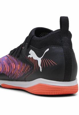 Future 8 match it mid voetbalschoenen voor jongeren puma black white glowing red