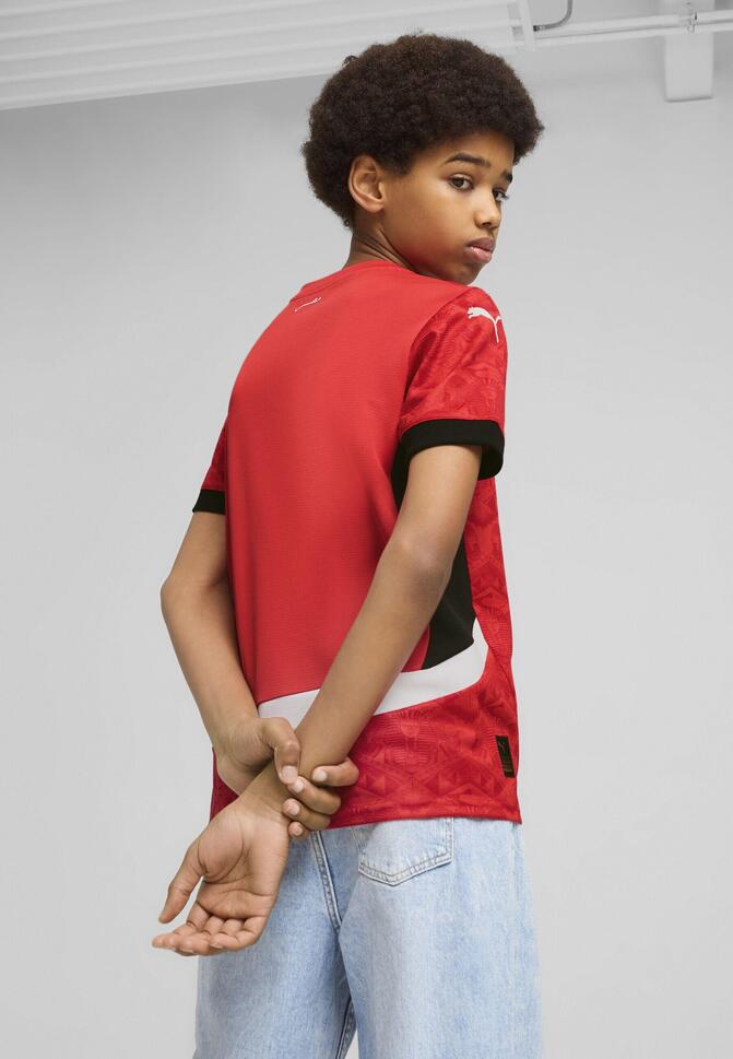 Młodzieżowa koszulka domowa Egipt 2025 PUMA Red Black