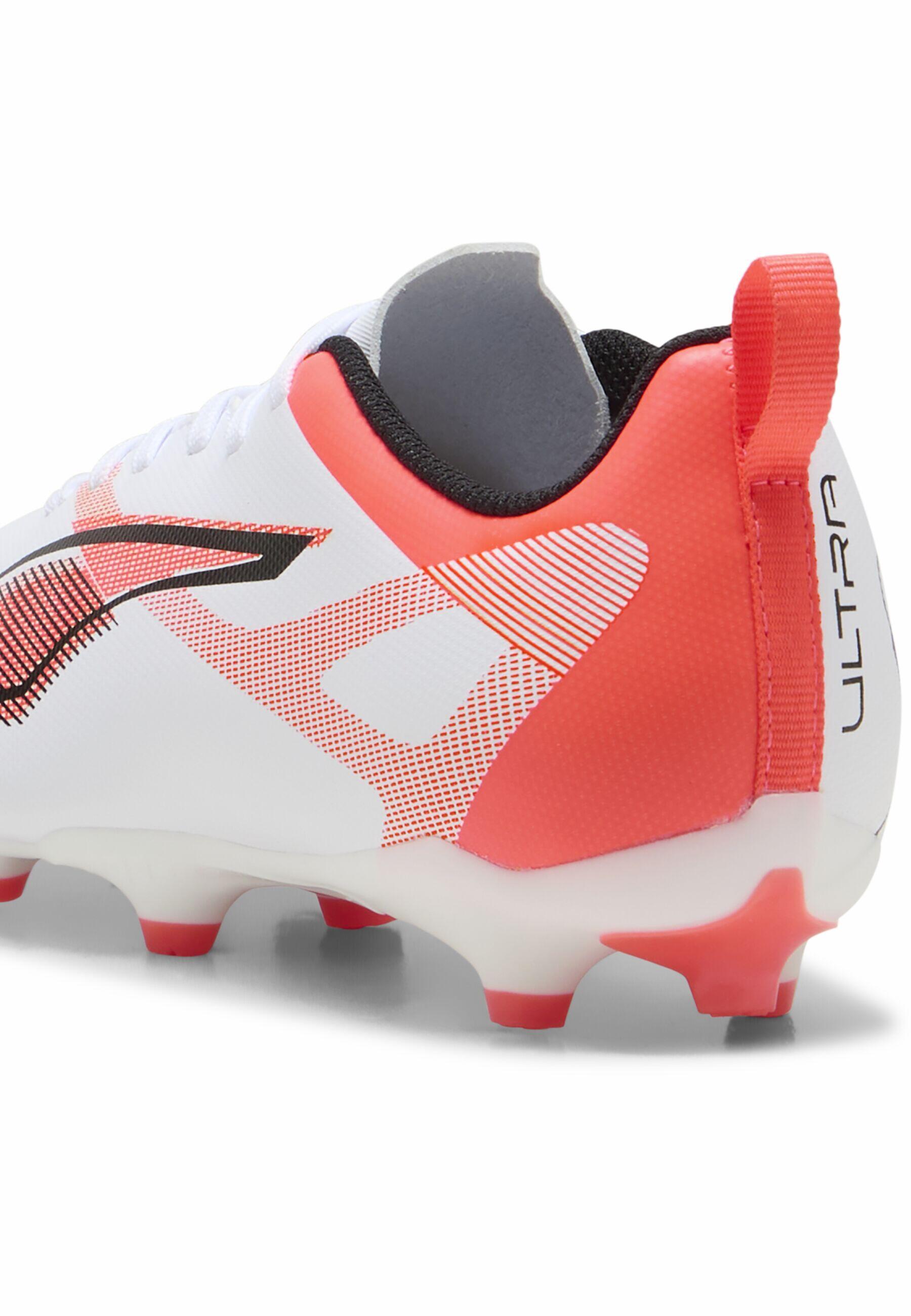 PUMA ULTRA 5 PLAY FG/AG voetbalschoenen voor jongeren PUMA White Black Glowing Red