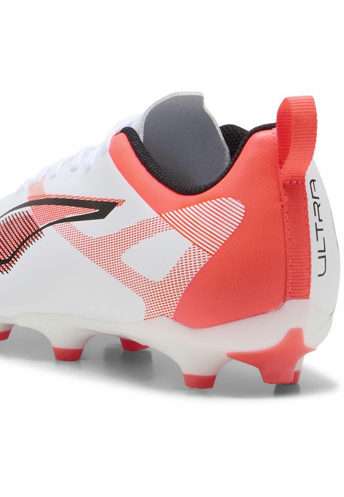 Młodzieżowe buty ULTRA 5 PLAY FG/AG PUMA White Black Glowing Red