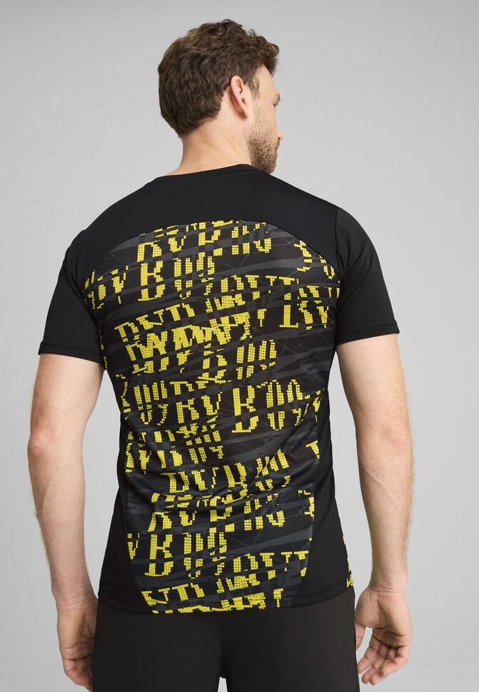 Męska koszulka przedmeczowa Borussia Dortmund 24/25 PUMA Black Faster Yellow
