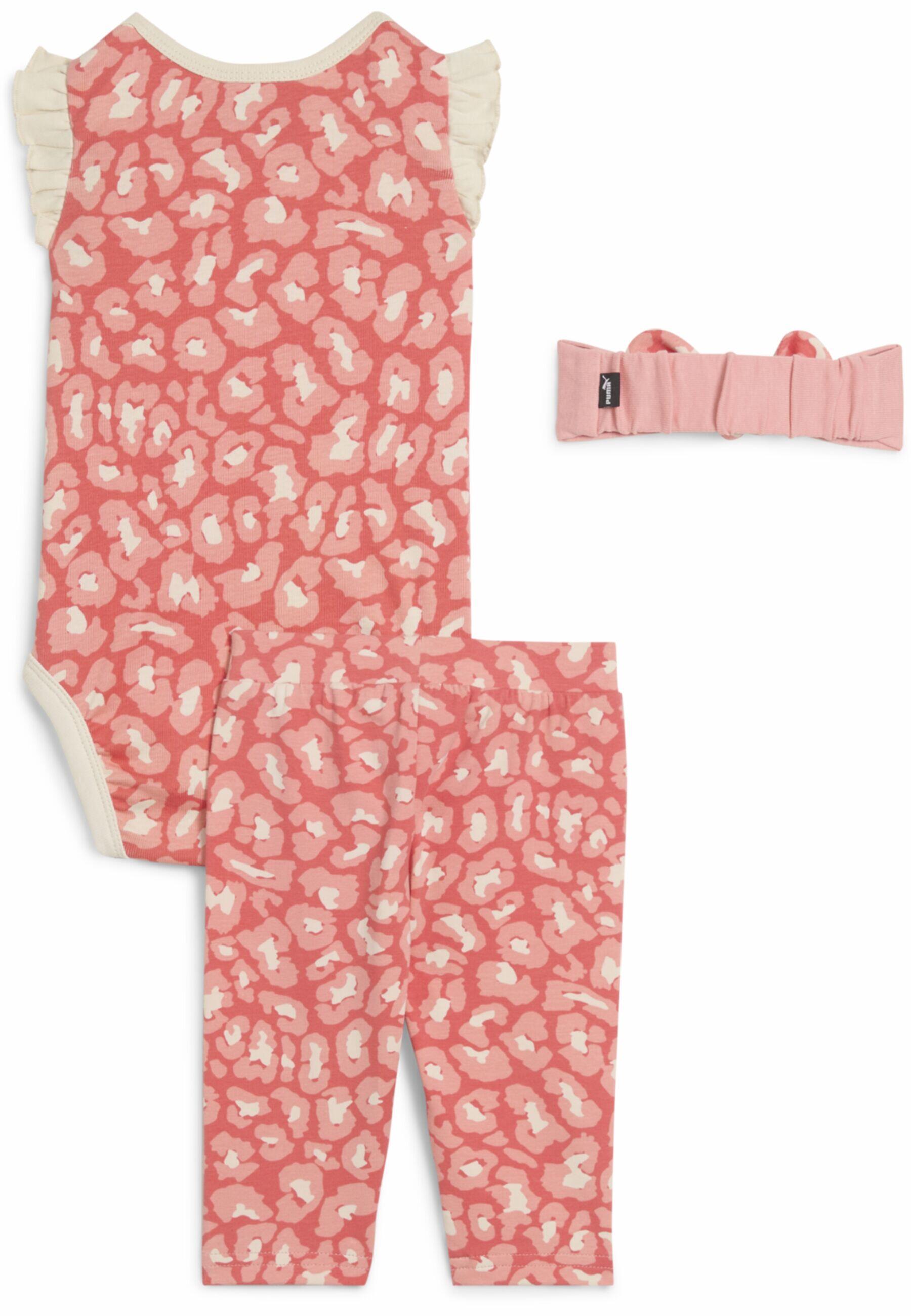 Ensemble 3 pièces à motif animal Minicats Essentials Newborn Bébé PUMA 3/4