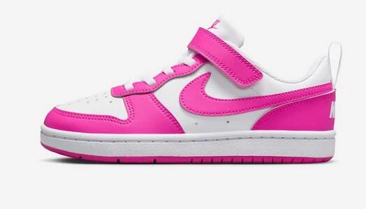 Scarpe bambina nike court borough low recraft bianco/fucsia