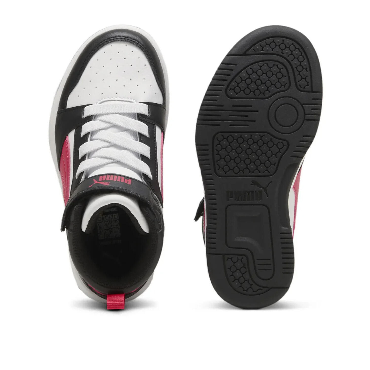 Puma - Rebound v6 mi bco/noir/fuchsia 393832-16 2/3
